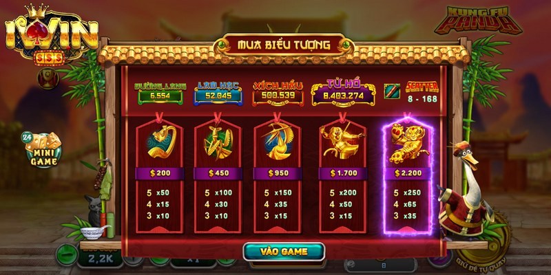 Luật chơi và các biểu tượng quan trọng trong slot Kungfu Panda