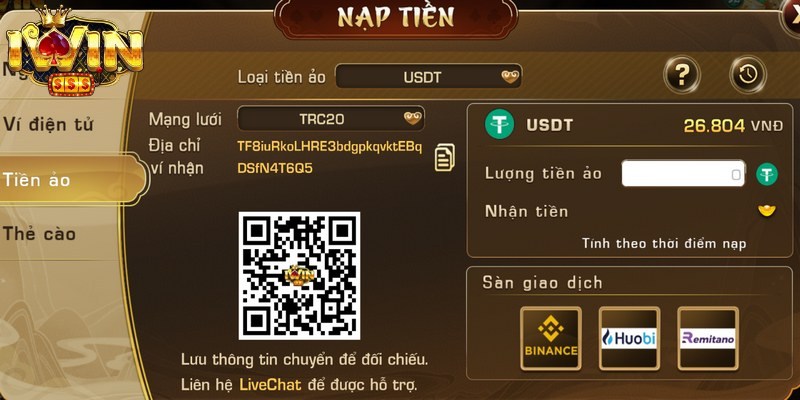 Một vài lưu ý để thực hiện nạp tiền Iwin thành công 